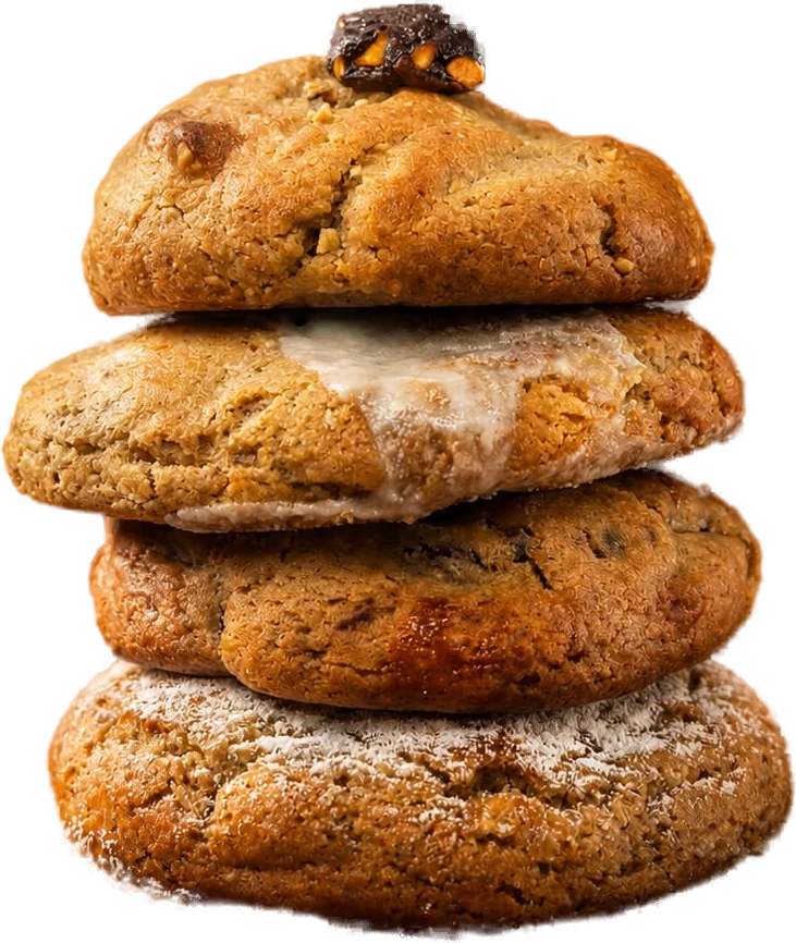 Pilha de cookies artesanais Brooklyn Bakery